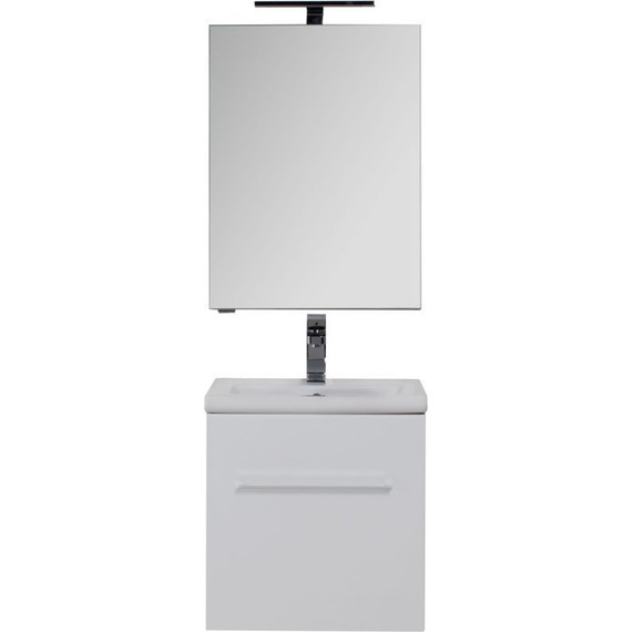 Тумба подвесная с раковиной Aquanet Порто 50 см 195729, белый - 10 Тумба подвесная с раковиной Aquanet Порто 50 см 195729, белый фото 10