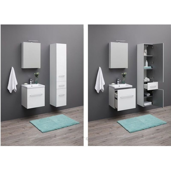 Зеркало-шкаф Aquanet Порто 50 см 195726, белый фото 12