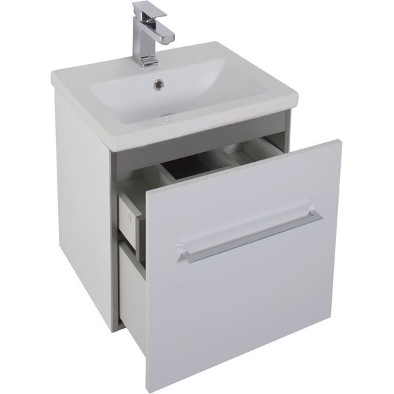 Тумба подвесная с раковиной Aquanet Порто 50 см 195729, белый - 8 Тумба подвесная с раковиной Aquanet Порто 50 см 195729, белый фото 8