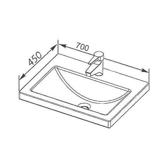 Тумба подвесная с раковиной Aquanet Порто 70 см 241747, белый - 14 Тумба подвесная с раковиной Aquanet Порто 70 см 241747, белый фото 14