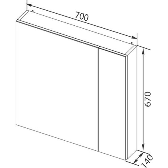 Зеркало-шкаф Aquanet Порто 70 см 241748, белый - 11 Зеркало-шкаф Aquanet Порто 70 см 241748, белый фото 11