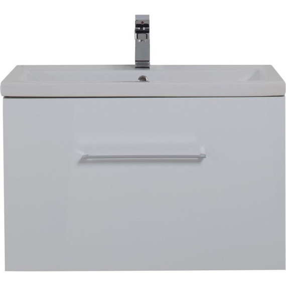 Тумба подвесная с раковиной Aquanet Порто 80 см 195731, белый - 4 Тумба подвесная с раковиной Aquanet Порто 80 см 195731, белый фото 4