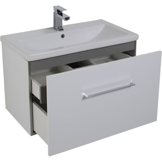 Тумба подвесная с раковиной Aquanet Порто 80 см 195731, белый - 8 Тумба подвесная с раковиной Aquanet Порто 80 см 195731, белый фото 8