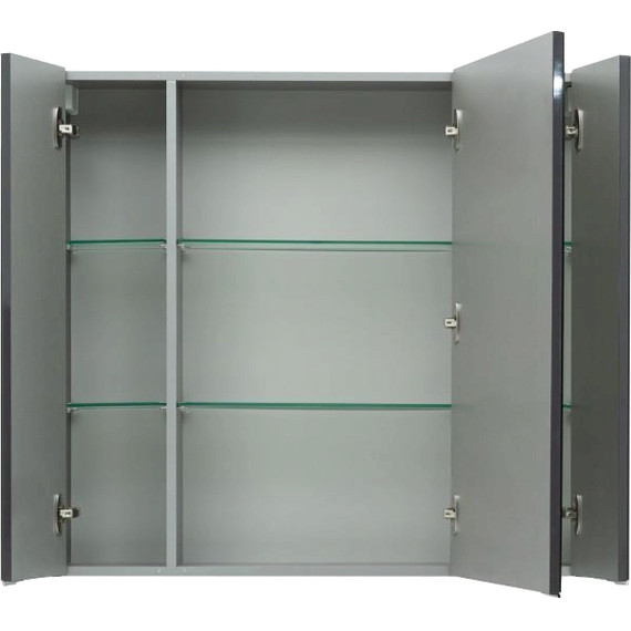 Зеркало-шкаф Aquanet Алвита 100 см 240113, серый антрацит - 4 Зеркало-шкаф Aquanet Алвита 100 см 240113, серый антрацит фото 4