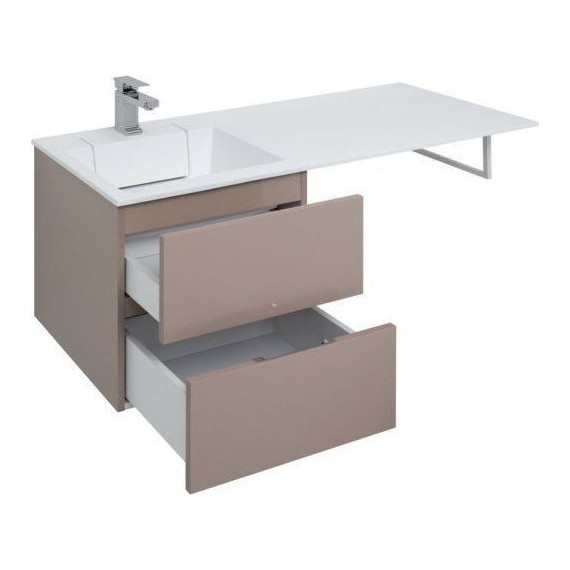 Тумба подвесная с раковиной-столешницей Aquanet Алвита 120 см 243661 L, капучино - 10 Тумба подвесная с раковиной-столешницей Aquanet Алвита 120 см 243661 L, капучино фото 10
