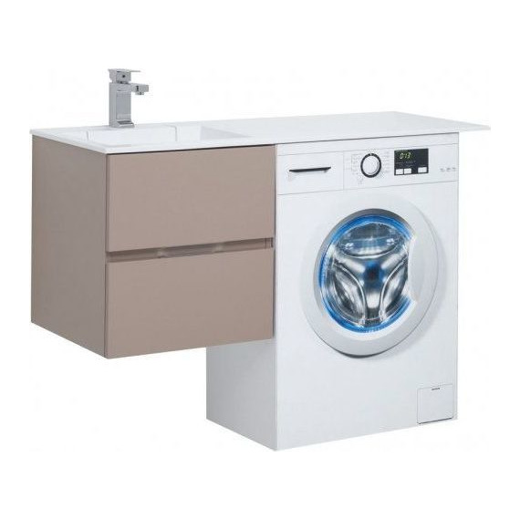 Тумба подвесная с раковиной-столешницей Aquanet Алвита 120 см 243661 L, капучино - 2 Тумба подвесная с раковиной-столешницей Aquanet Алвита 120 см 243661 L, капучино фото 2