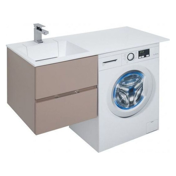 Тумба подвесная с раковиной-столешницей Aquanet Алвита 120 см 243661 L, капучино - 4 Тумба подвесная с раковиной-столешницей Aquanet Алвита 120 см 243661 L, капучино фото 4