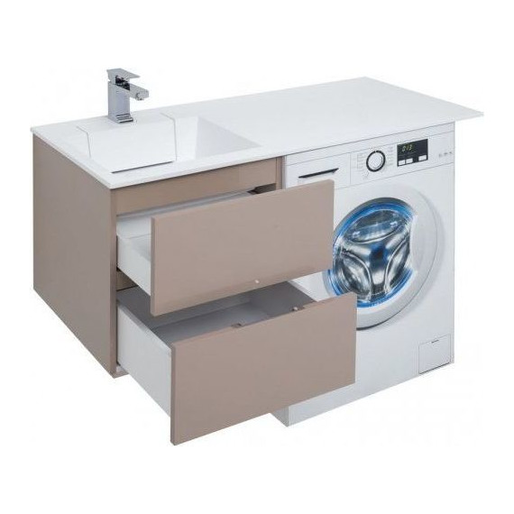 Тумба подвесная с раковиной-столешницей Aquanet Алвита 120 см 243661 L, капучино - 5 Тумба подвесная с раковиной-столешницей Aquanet Алвита 120 см 243661 L, капучино фото 5