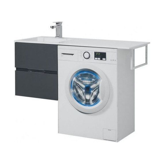 Тумба подвесная с раковиной-столешницей Aquanet Алвита 120 см 243662 L, серый антрацит - 6 Тумба подвесная с раковиной-столешницей Aquanet Алвита 120 см 243662 L, серый антрацит фото 6