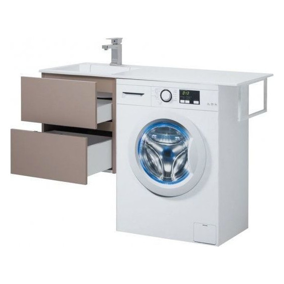 Тумба подвесная с раковиной-столешницей Aquanet Алвита 120 см 243661 L, капучино - 7 Тумба подвесная с раковиной-столешницей Aquanet Алвита 120 см 243661 L, капучино фото 7