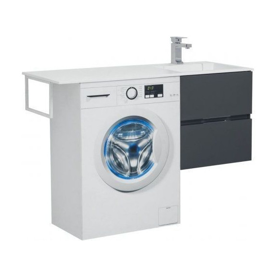 Тумба подвесная с раковиной-столешницей Aquanet Алвита 120 см 243662 R, серый антрацит - 2 Тумба подвесная с раковиной-столешницей Aquanet Алвита 120 см 243662 R, серый антрацит фото 2