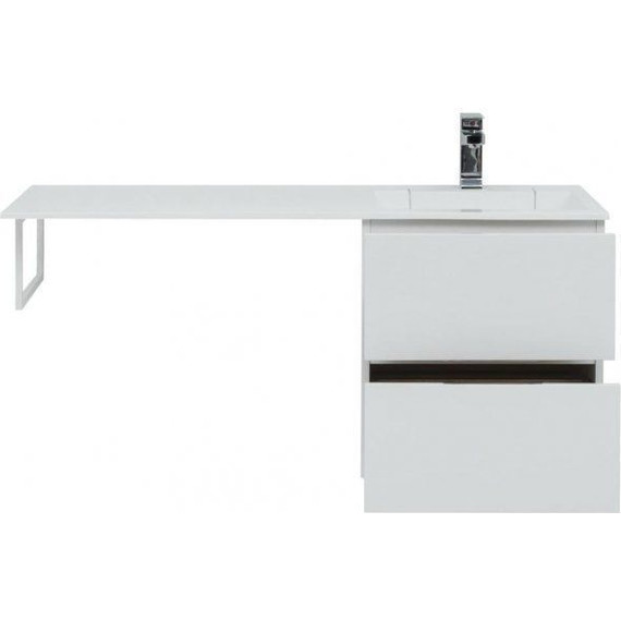 Тумба подвесная с раковиной-столешницей Aquanet Алвита 120 см 243660 R, белый фото 12