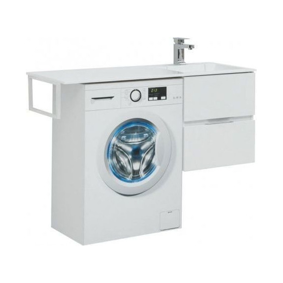 Тумба подвесная с раковиной-столешницей Aquanet Алвита 120 см 243660 R, белый фото 3