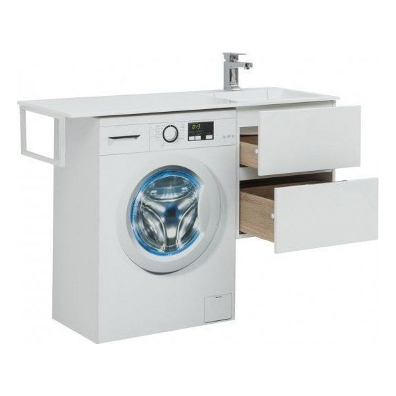 Тумба подвесная с раковиной-столешницей Aquanet Алвита 120 см 243660 R, белый фото 4