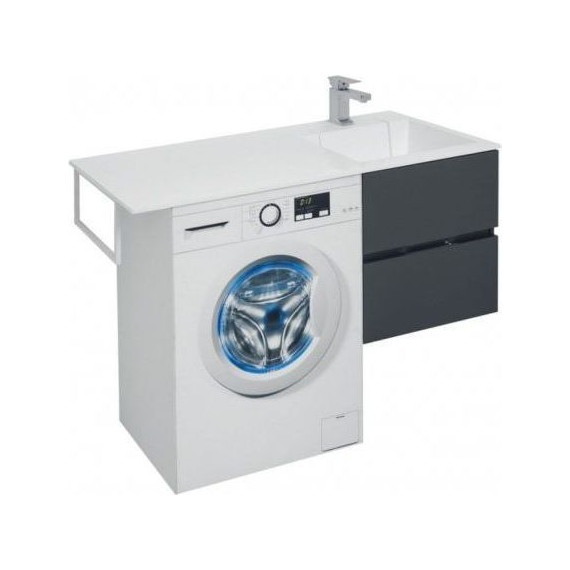 Тумба подвесная с раковиной-столешницей Aquanet Алвита 120 см 243662 R, серый антрацит - 5 Тумба подвесная с раковиной-столешницей Aquanet Алвита 120 см 243662 R, серый антрацит фото 5