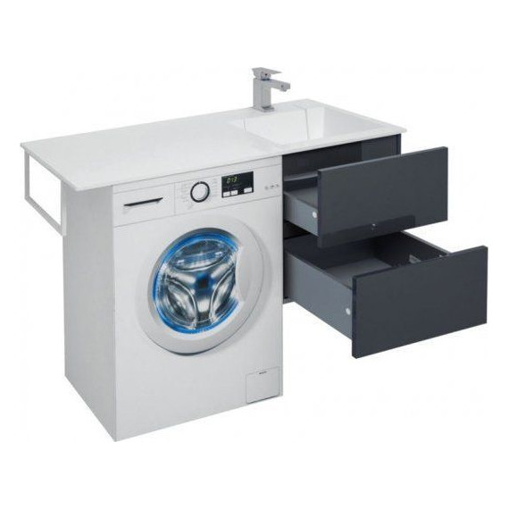 Тумба подвесная с раковиной-столешницей Aquanet Алвита 120 см 243662 R, серый антрацит - 6 Тумба подвесная с раковиной-столешницей Aquanet Алвита 120 см 243662 R, серый антрацит фото 6