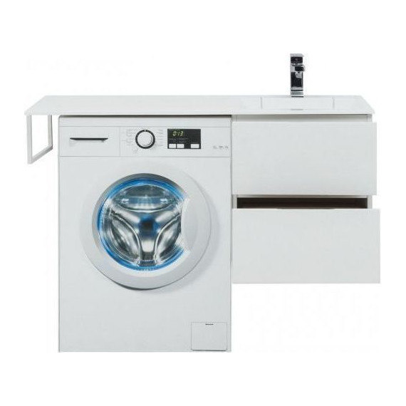 Тумба подвесная с раковиной-столешницей Aquanet Алвита 120 см 243660 R, белый фото 6