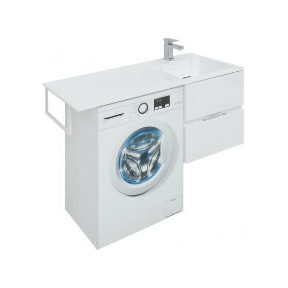 Тумба подвесная с раковиной-столешницей Aquanet Алвита 120 см 243660 R, белый фото 9