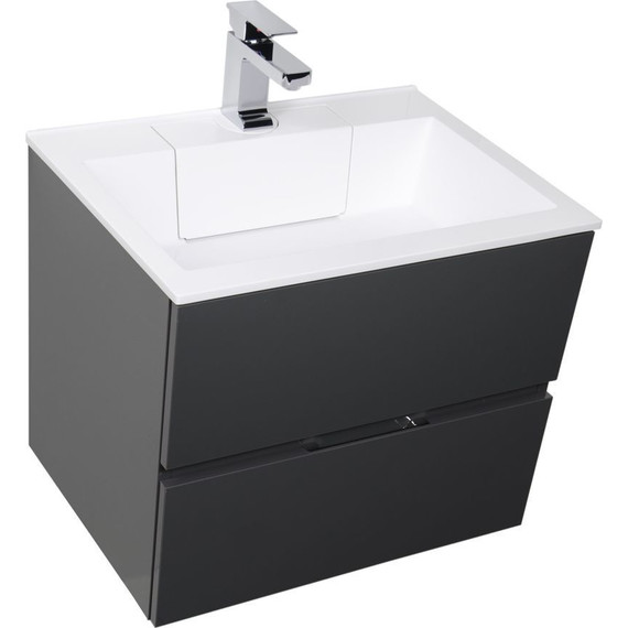 Тумба подвесная с раковиной Aquanet Алвита 70 см 183992, серый антрацит - 2 Тумба подвесная с раковиной Aquanet Алвита 70 см 183992, серый антрацит фото 2