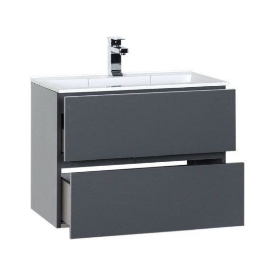 Тумба подвесная с раковиной Aquanet Алвита 70 см 183992, серый антрацит - 4 Тумба подвесная с раковиной Aquanet Алвита 70 см 183992, серый антрацит фото 4