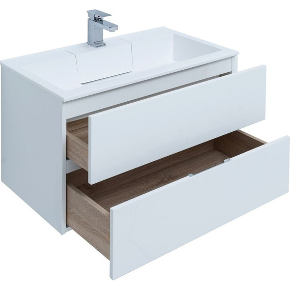 Тумба подвесная с раковиной Aquanet Алвита 90 см 235340, белый, Цвет фасада: белый - 6 Тумба подвесная с раковиной Aquanet Алвита 90 см 235340, белый, Цвет фасада: белый фото 6