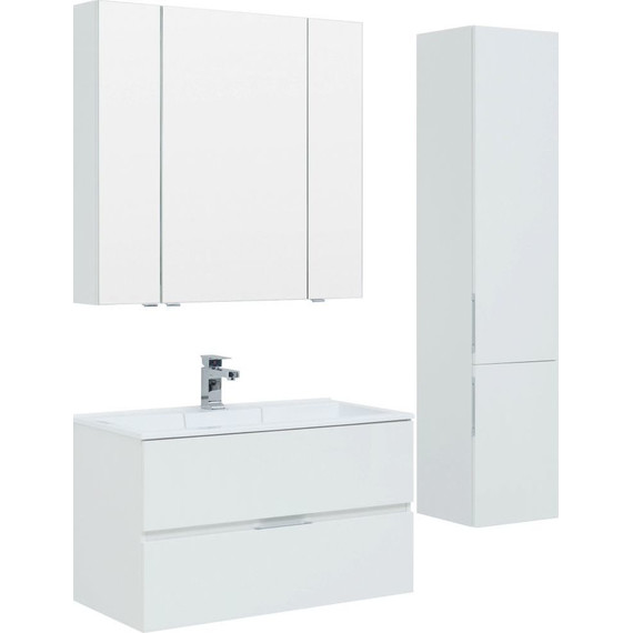 Тумба подвесная с раковиной Aquanet Алвита 90 см 235340, белый, Цвет фасада: белый - 8 Тумба подвесная с раковиной Aquanet Алвита 90 см 235340, белый, Цвет фасада: белый фото 8