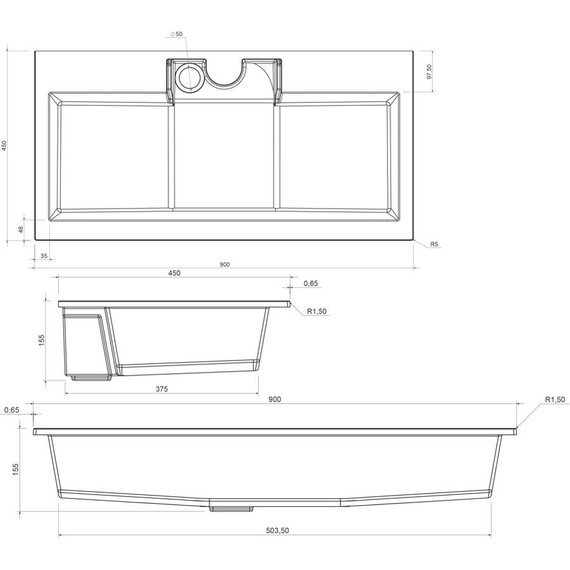 Тумба подвесная с раковиной Aquanet Алвита 90 см 235340, белый, Цвет фасада: белый - 10 Тумба подвесная с раковиной Aquanet Алвита 90 см 235340, белый, Цвет фасада: белый фото 10