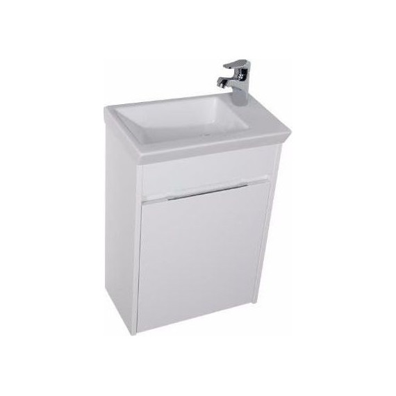 Тумба подвесная с раковиной Aquanet Дувр 45 см 182607, белый - 3 Тумба подвесная с раковиной Aquanet Дувр 45 см 182607, белый фото 3