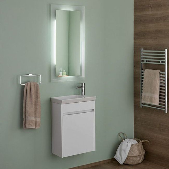 Тумба подвесная с раковиной Aquanet Дувр 45 см 182607, белый - 6 Тумба подвесная с раковиной Aquanet Дувр 45 см 182607, белый фото 6