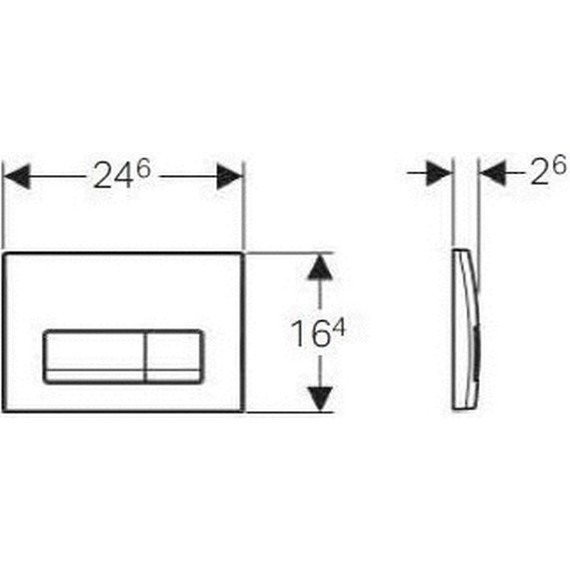 Кнопка смыва Geberit Delta 51 115.105.DW.1, черный глянец - 2 Кнопка смыва Geberit Delta 51 115.105.DW.1, черный глянец фото 2