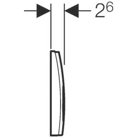 Кнопка смыва Geberit Delta 21 115.125.46.1, хром матовый фото 3