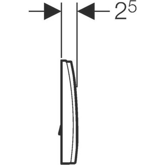 Кнопка смыва Geberit Delta 11 115.101.00.1, нержавеющая сталь фото 3