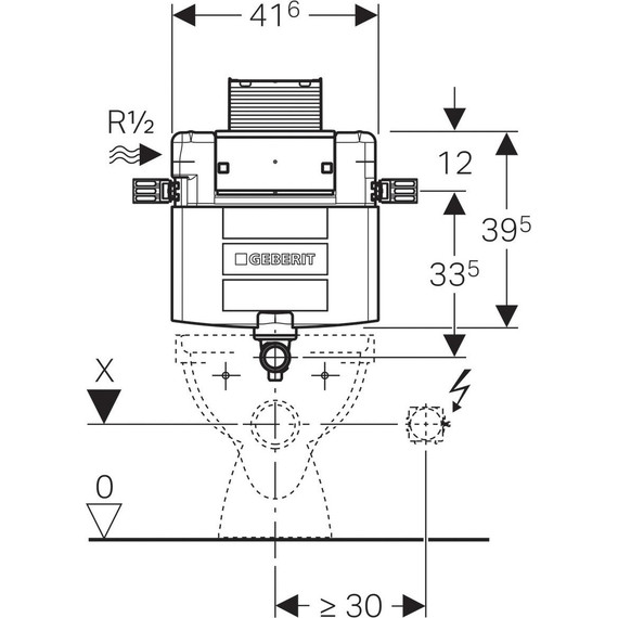 Смывной бачок скрытого монтажа Geberit Omega 109.043.00.1 фото 2