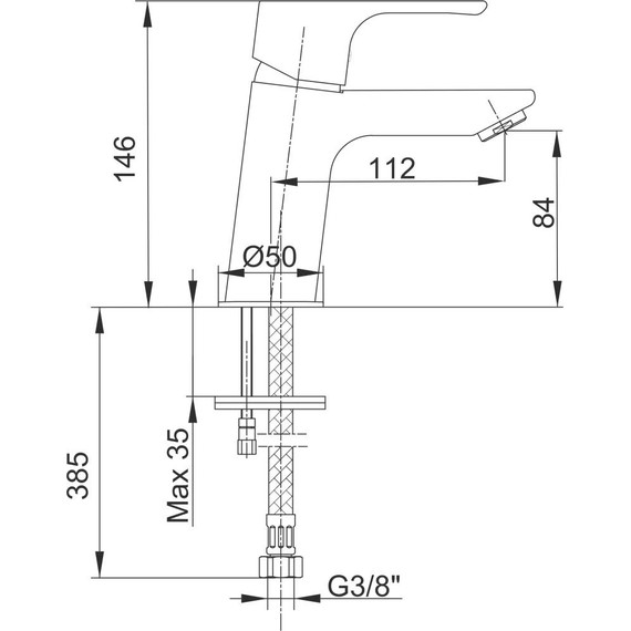 Смеситель для раковины E.C.A. Niobe 102188053EX - 5 Смеситель для раковины E.C.A. Niobe 102188053EX фото 5