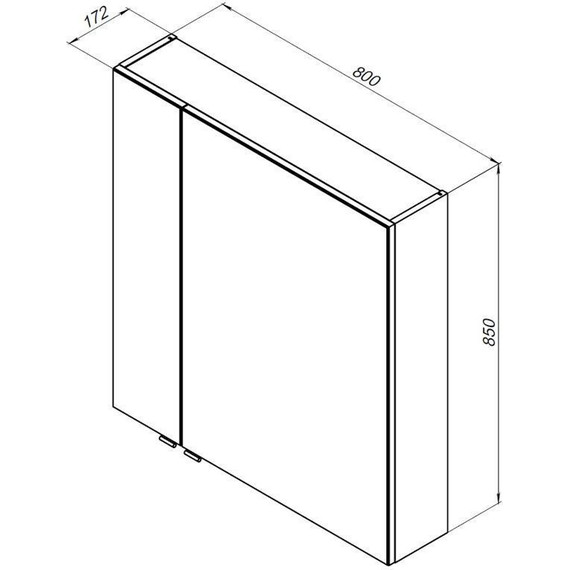 Зеркало-шкаф Aquanet Алвита 80 см 240109, серый антрацит - 5 Зеркало-шкаф Aquanet Алвита 80 см 240109, серый антрацит фото 5