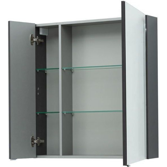 Зеркало-шкаф Aquanet Алвита 80 см 240109, серый антрацит - 2 Зеркало-шкаф Aquanet Алвита 80 см 240109, серый антрацит фото 2