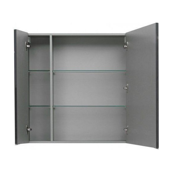 Зеркало-шкаф Aquanet Алвита 80 см 240109, серый антрацит - 3 Зеркало-шкаф Aquanet Алвита 80 см 240109, серый антрацит фото 3