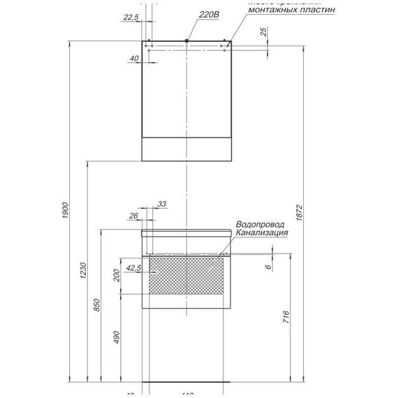Зеркало-шкаф Aquanet Нота 50 см 175670, белый фото 10