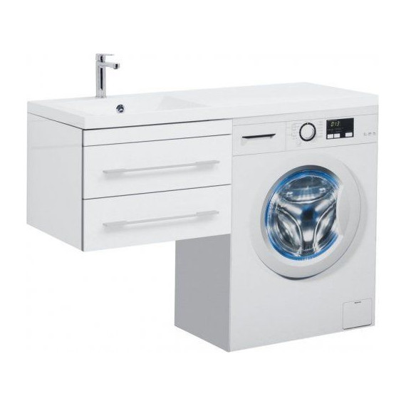 Тумба подвесная с раковиной-столешницей Aquanet Верона 120 см 176667 L, белый - 2 Тумба подвесная с раковиной-столешницей Aquanet Верона 120 см 176667 L, белый фото 2