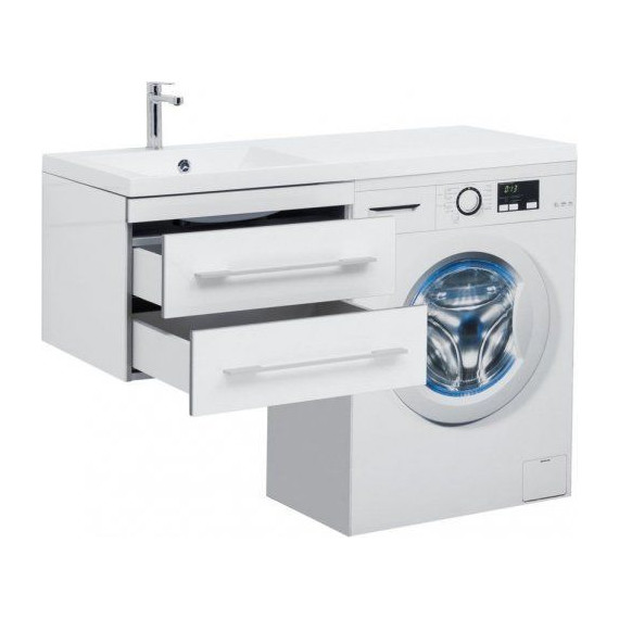 Тумба подвесная с раковиной-столешницей Aquanet Верона 120 см 176667 L, белый - 3 Тумба подвесная с раковиной-столешницей Aquanet Верона 120 см 176667 L, белый фото 3