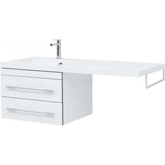 Тумба подвесная с раковиной-столешницей Aquanet Верона 120 см 176667 L, белый - 4 Тумба подвесная с раковиной-столешницей Aquanet Верона 120 см 176667 L, белый фото 4