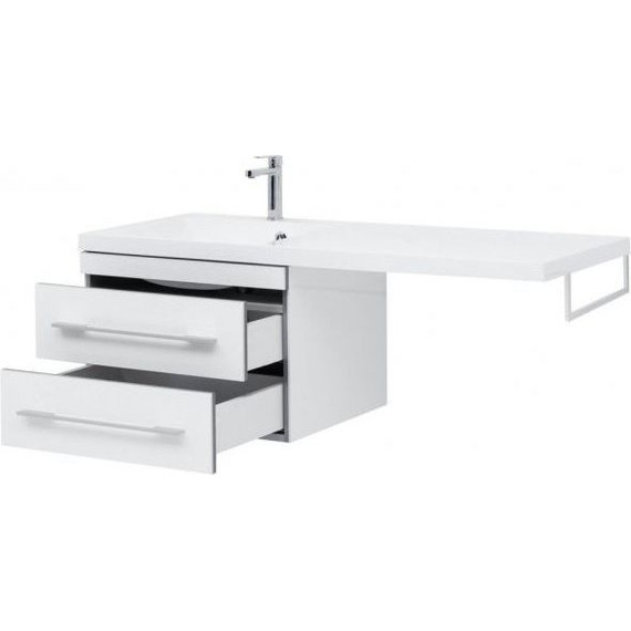 Тумба подвесная с раковиной-столешницей Aquanet Верона 120 см 176667 L, белый - 5 Тумба подвесная с раковиной-столешницей Aquanet Верона 120 см 176667 L, белый фото 5
