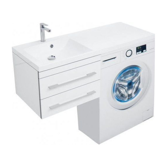 Тумба подвесная с раковиной-столешницей Aquanet Верона 120 см 176667 L, белый - 6 Тумба подвесная с раковиной-столешницей Aquanet Верона 120 см 176667 L, белый фото 6