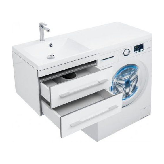 Тумба подвесная с раковиной-столешницей Aquanet Верона 120 см 176667 L, белый - 7 Тумба подвесная с раковиной-столешницей Aquanet Верона 120 см 176667 L, белый фото 7