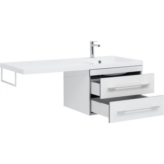 Тумба подвесная с раковиной-столешницей Aquanet Верона 120 см 239568 R, белый - 11 Тумба подвесная с раковиной-столешницей Aquanet Верона 120 см 239568 R, белый фото 11