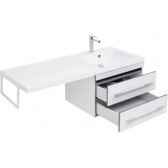 Тумба подвесная с раковиной-столешницей Aquanet Верона 120 см 239568 R, белый - 14 Тумба подвесная с раковиной-столешницей Aquanet Верона 120 см 239568 R, белый фото 14