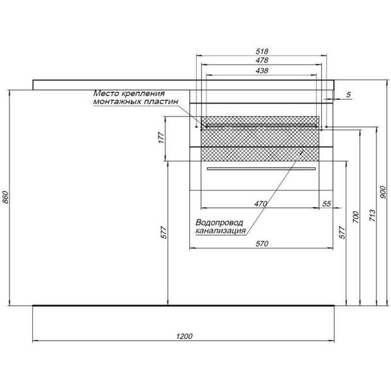 Тумба подвесная с раковиной-столешницей Aquanet Верона 120 см 239568 R, белый - 17 Тумба подвесная с раковиной-столешницей Aquanet Верона 120 см 239568 R, белый фото 17
