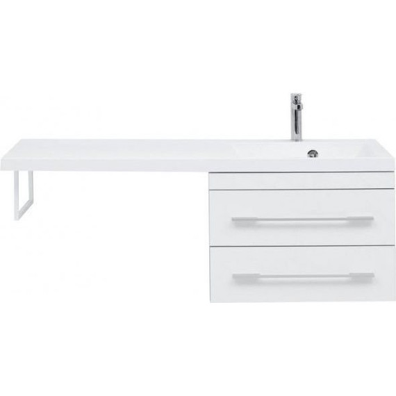 Тумба подвесная с раковиной-столешницей Aquanet Верона 120 см 239568 R, белый - 4 Тумба подвесная с раковиной-столешницей Aquanet Верона 120 см 239568 R, белый фото 4