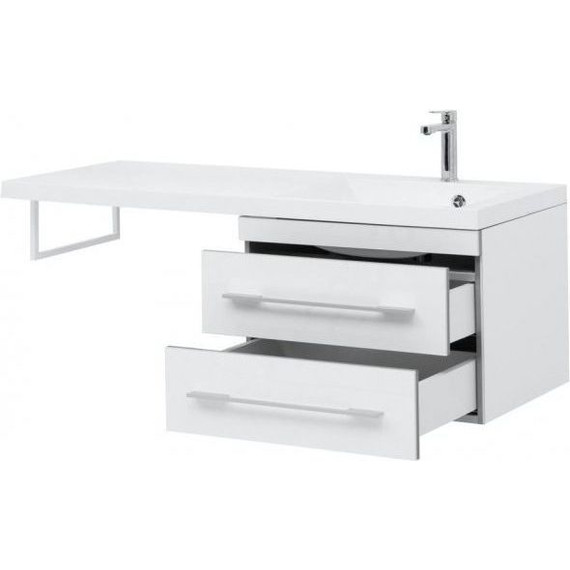 Тумба подвесная с раковиной-столешницей Aquanet Верона 120 см 239568 R, белый - 7 Тумба подвесная с раковиной-столешницей Aquanet Верона 120 см 239568 R, белый фото 7