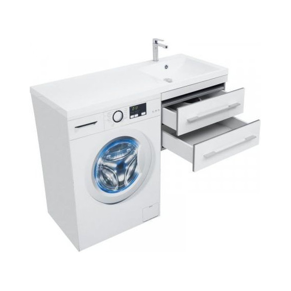 Тумба подвесная с раковиной-столешницей Aquanet Верона 120 см 239568 R, белый - 9 Тумба подвесная с раковиной-столешницей Aquanet Верона 120 см 239568 R, белый фото 9